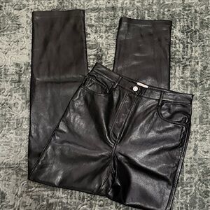 Wilfred Black Faux Leather Pants